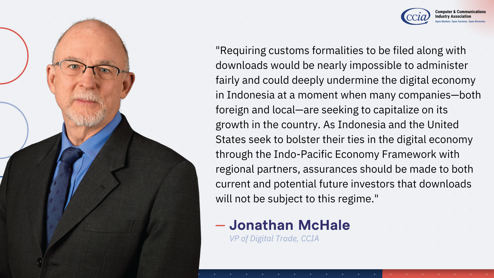 CCIA bergabung dengan surat undangan ke Indonesia untuk menarik formalitas pabean untuk diunduh