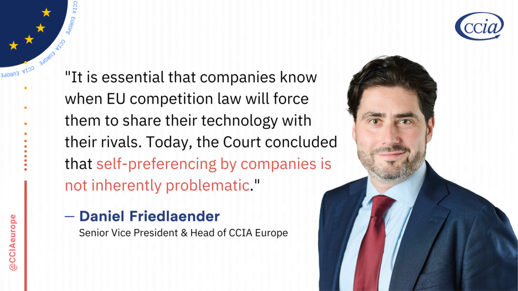 CCIA Europe Statement on Google Shopping Judgement – CCIA